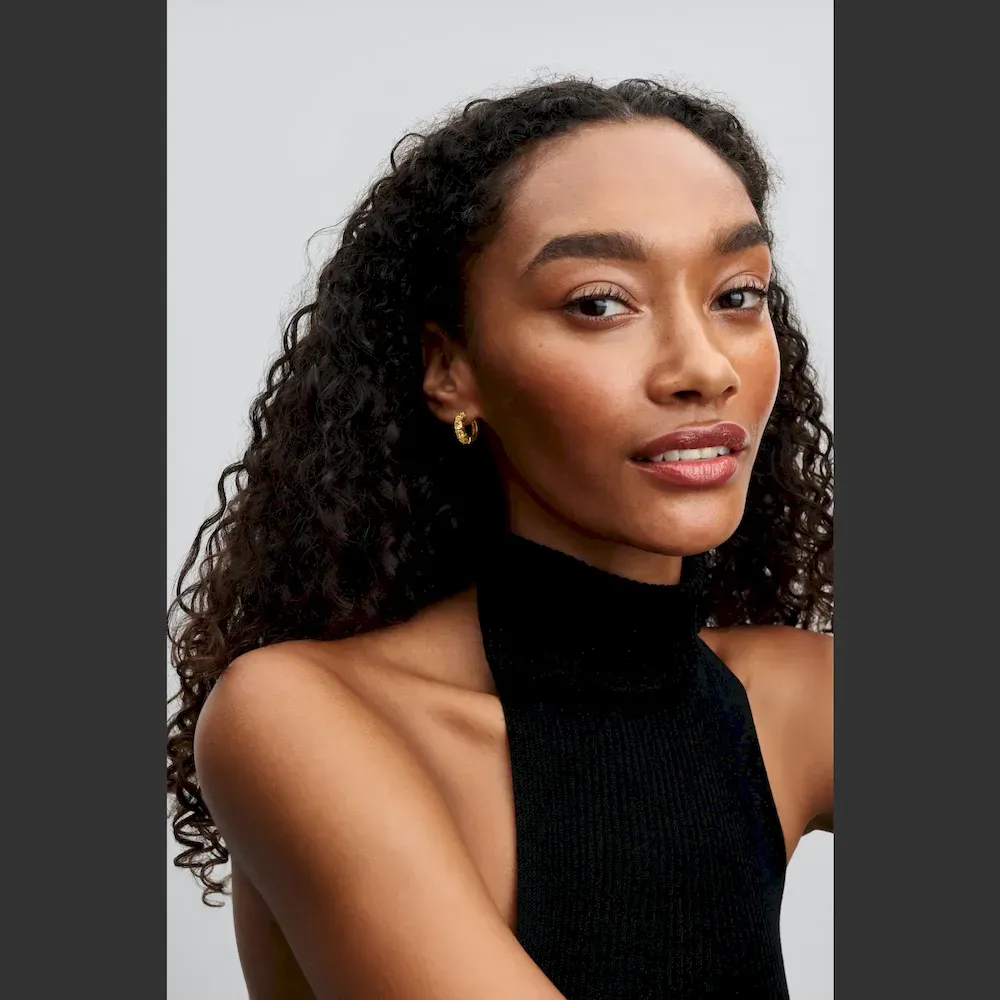 Yellow Hoop Earrings - Image 4