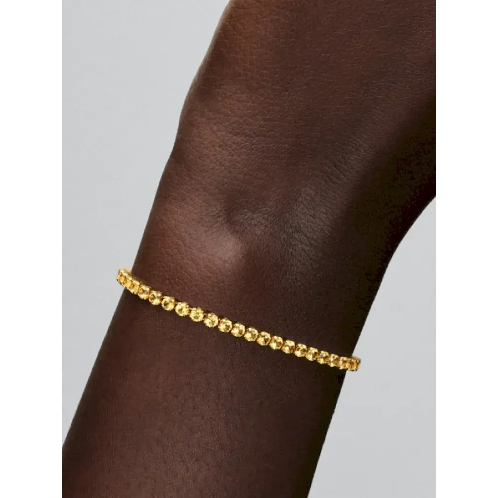Sparkling Yellow Tennis Bracelet - Image 2