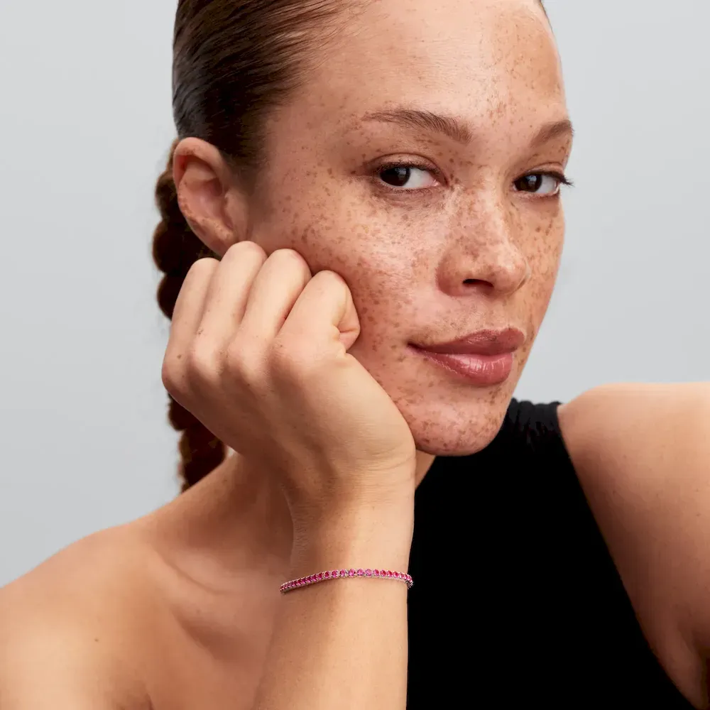 Sparkling Pink Tennis Bracelet - Image 3