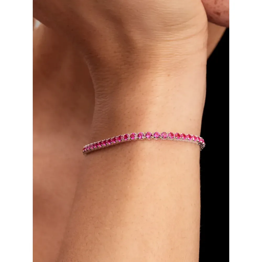 Sparkling Pink Tennis Bracelet - Image 2