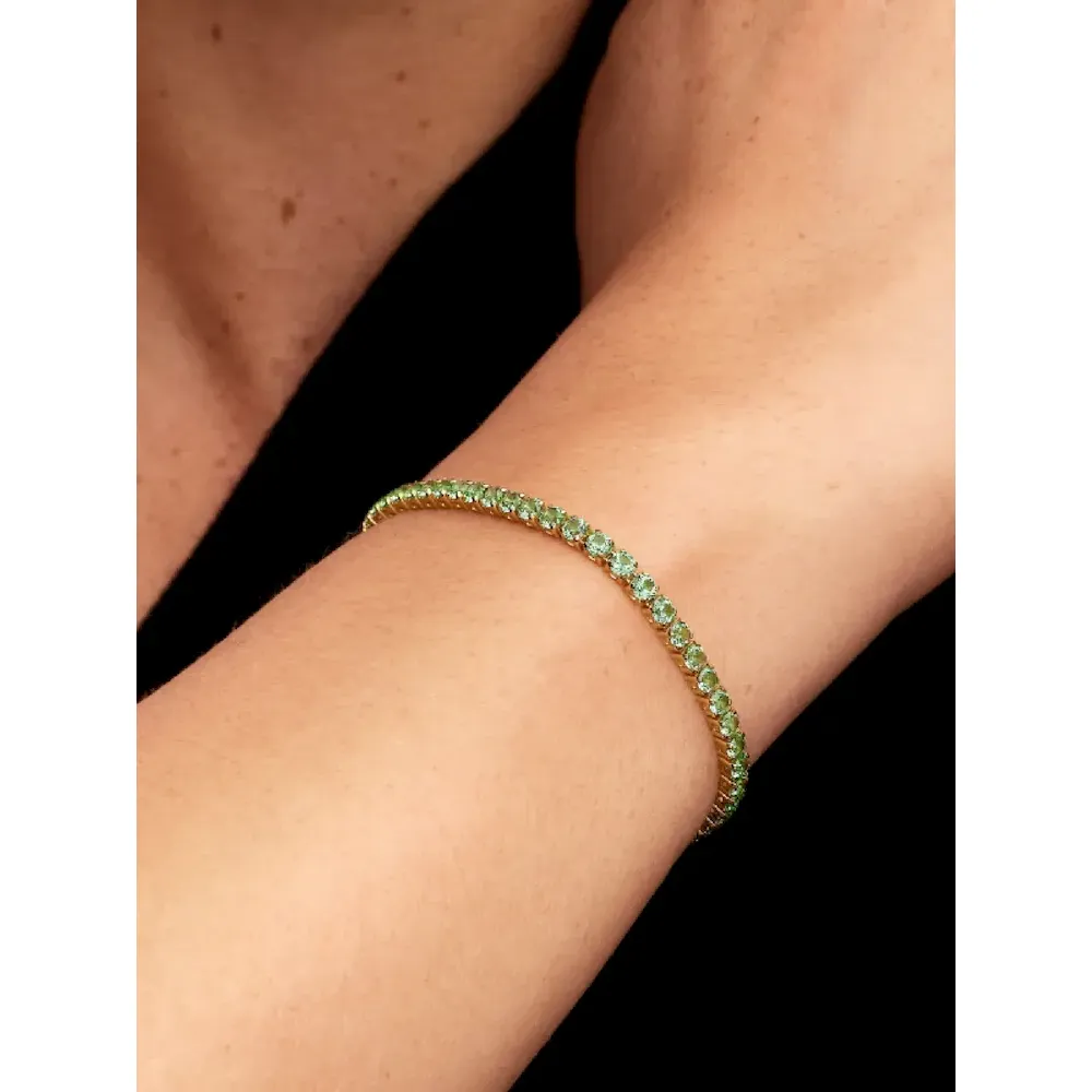 Sparkling Green Tennis Bracelet - Image 2