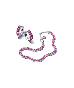 Sparkling Pink Tennis Jewelry Set
