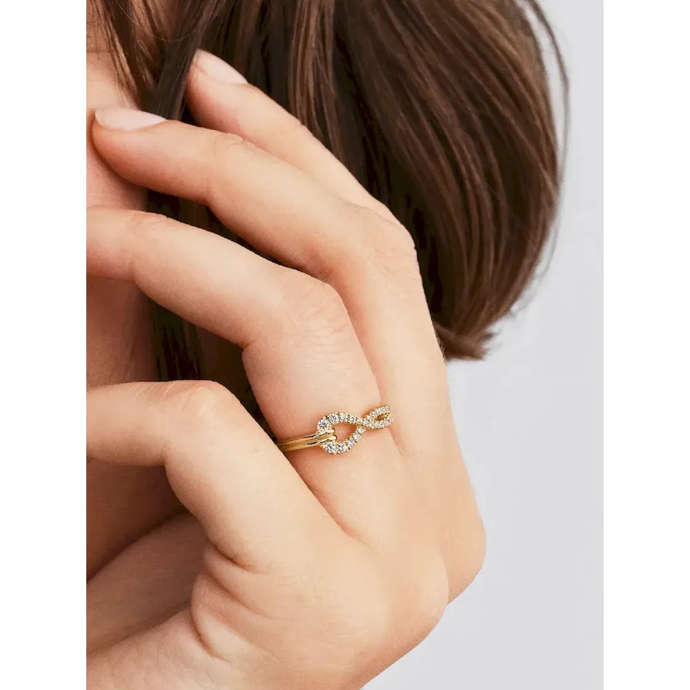 Pandora Infinite Lab-grown Diamond Pavé Double Row Ring - Image 2