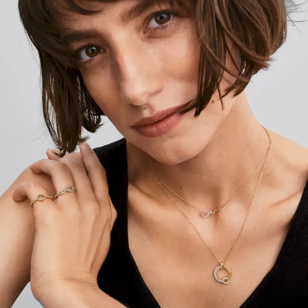 Pandora Infinite Lab-grown Diamond Pavé Double Row Ring - Image 3