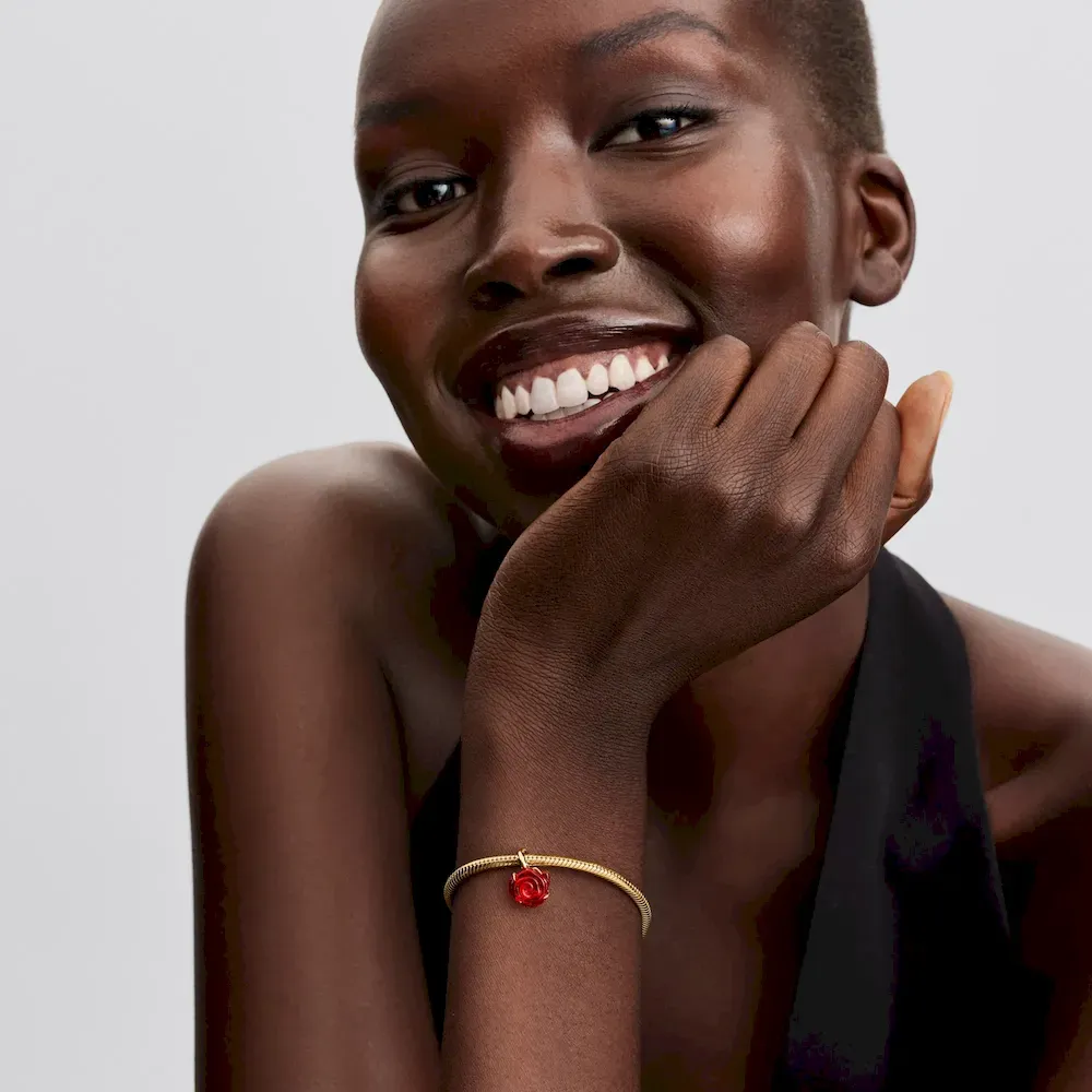 Disney Beauty and the Beast Enchanted Rose Dangle Charm - Image 4