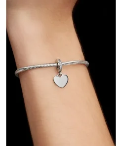 Alternative view of Engravable Heart Tag Dangle Charm