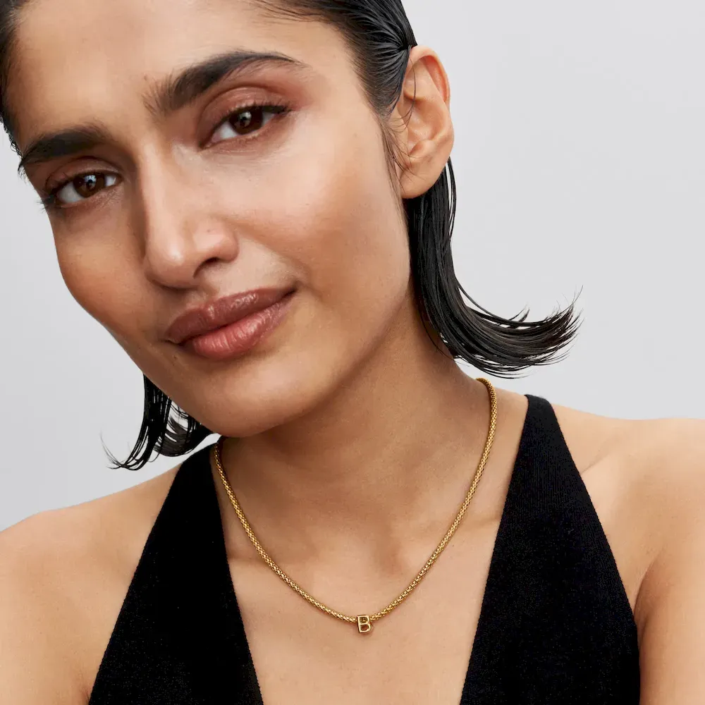 Letter B Charm Necklace - Image 10