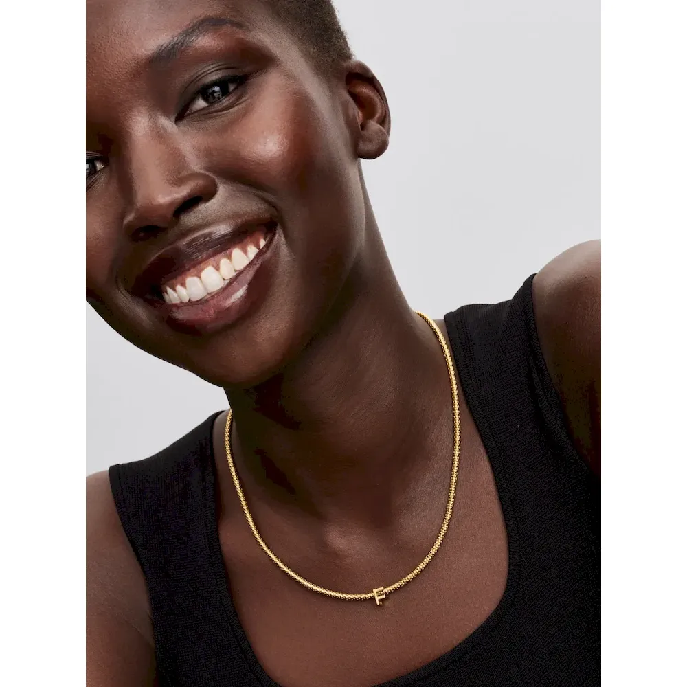 Letter F Charm Necklace - Image 10