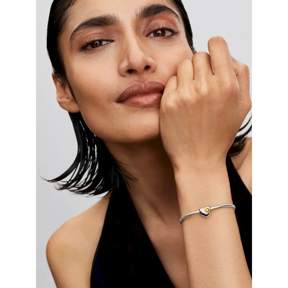 Engravable Honey Stone Heart Charm - Image 3