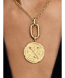 Alternative view of Crossing Arrows Oversized Medallion Charm