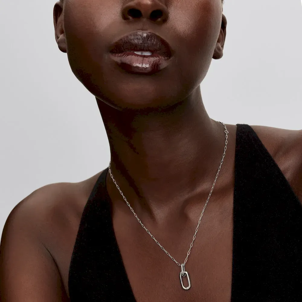 Cherry Blossom Medallion Charm Necklace Set - Image 5