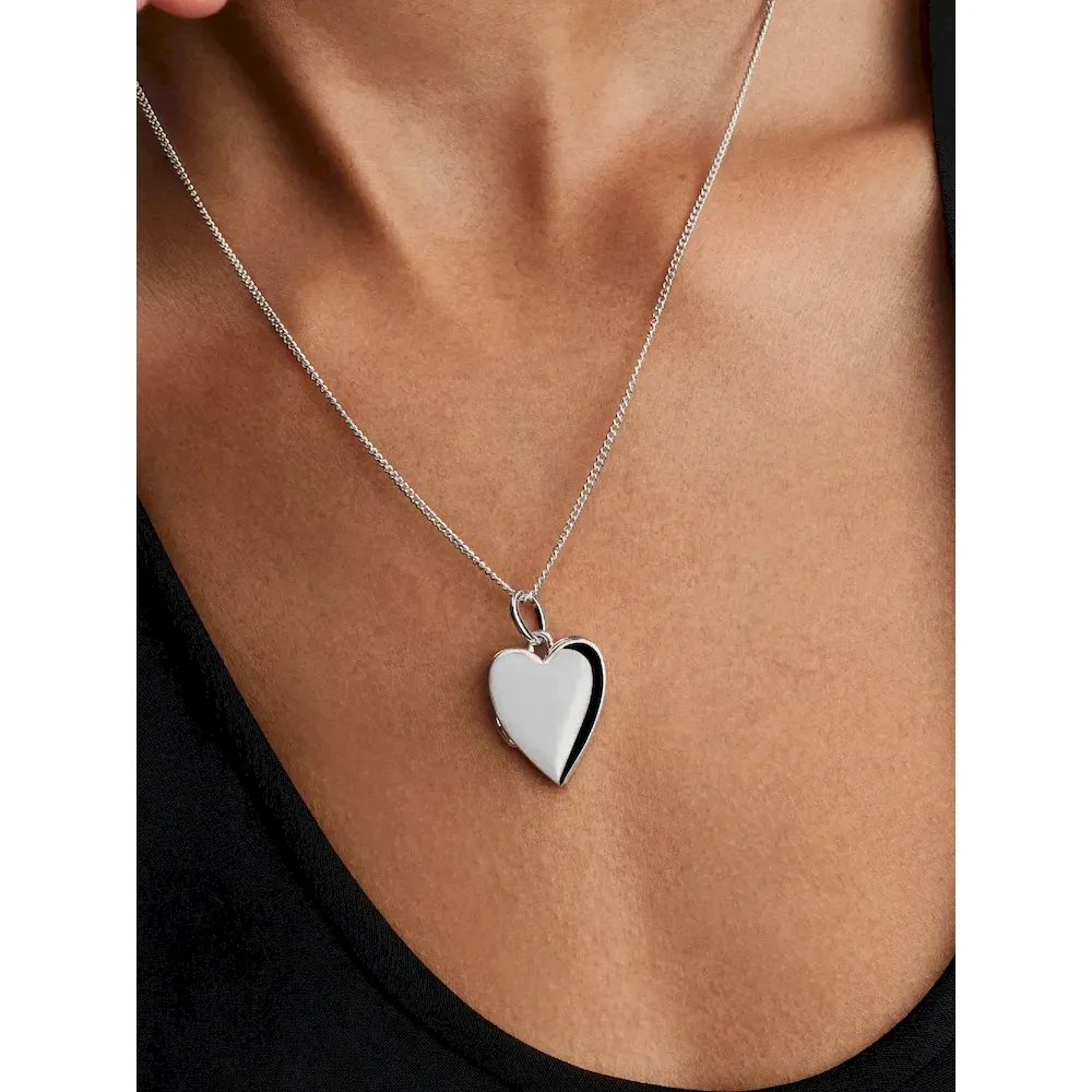 Engravable Openable Heart Locket Necklace - Image 4