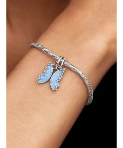 Alternative view of Heart Clasp Faceted Snake Chain Bracelet