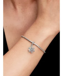 Alternative view of Opalescent Snowflake Double Dangle Charm