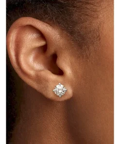 Alternative view of Pandora Era 14k White Gold Lab-grown Diamond Earrings