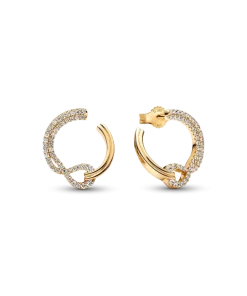 Pandora Infinite Lab-grown Diamond Pavé Open Circle Stud Earrings