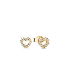 Open Heart Stud Earrings
