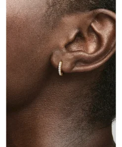 Alternative view of Sparkling Huggie Hoop Earrings