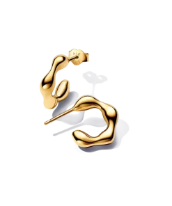 Organically Shaped Open Hoop Earrings