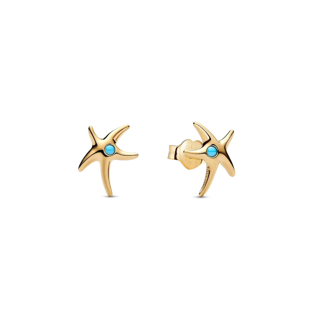 Sparkling Blue Starfish Necklace and Earring Set - Image 3