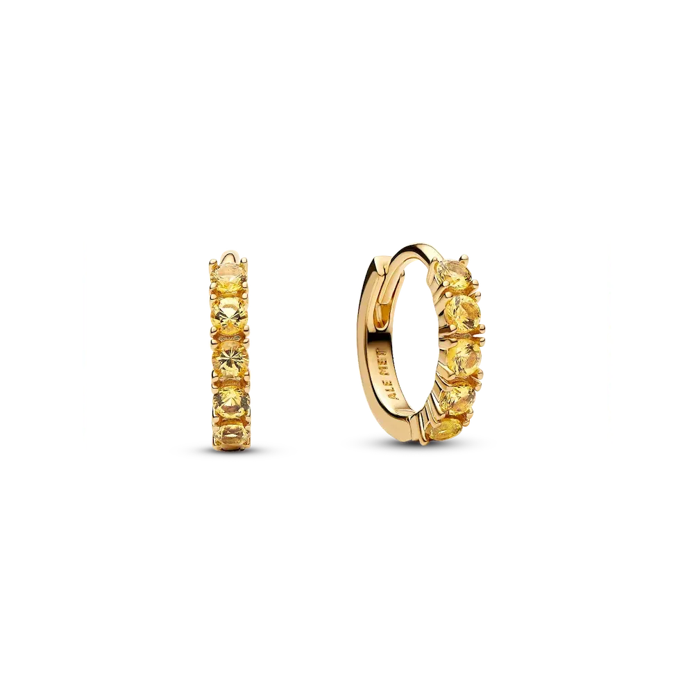 Yellow Huggie Earrings