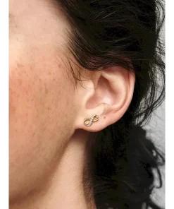 Alternative view of Sparkling Infinity Stud Earrings