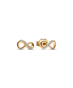 Alternative view of Golden Infinity Necklace and Earrings Set