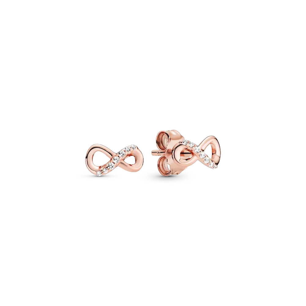 Sparkling Infinity Stud Earrings