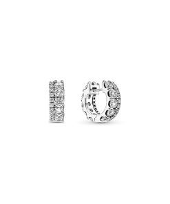Double Band Pavé Hoop Earrings
