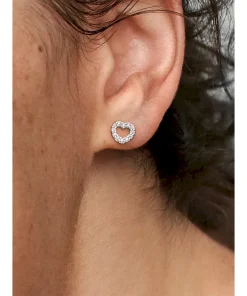 Alternative view of Open Heart Stud Earrings