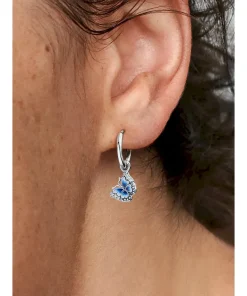 Alternative view of Blue Butterfly Hoop Earrings