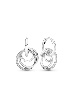 Family Always Encircled Hoop Earrings