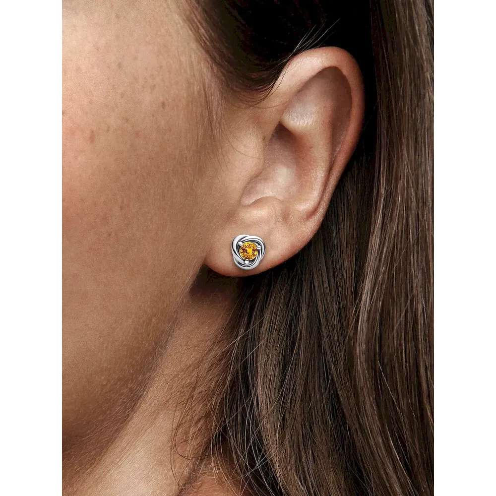November Honey Eternity Circle Stud Earrings - Image 2