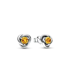 November Honey Eternity Circle Stud Earrings