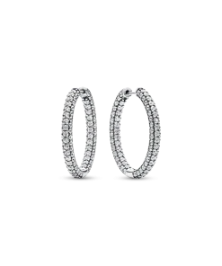 Pandora Timeless Pavé Single-row Hoop Earrings