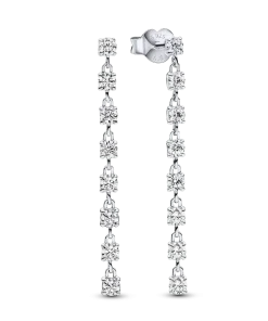 Sparkling Eight Stones Drop Earrings