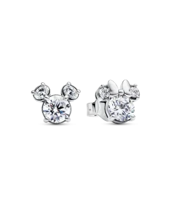 Disney Mickey Mouse & Minnie Mouse Sparkling Stud Earrings