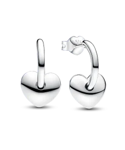 Heart Open Hoop Earrings