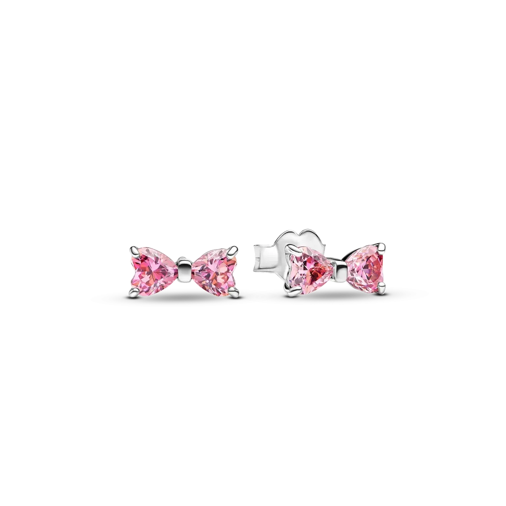 Sparkling Pink Bow Ring Set - Image 3