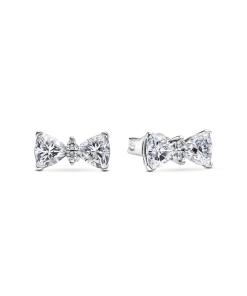 Sparkling Bow Stud Earrings