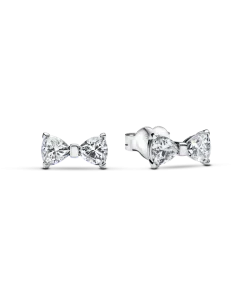 Sparkling Small Bow Stud Earrings