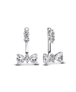Sparkling Bow Drop Earrings