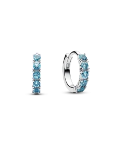 Light Blue Huggie Earrings