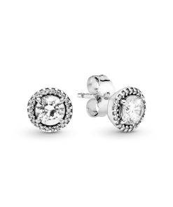 Round Sparkle Stud Earrings