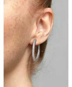 Alternative view of Sparkle and Hearts Hoop Earrings