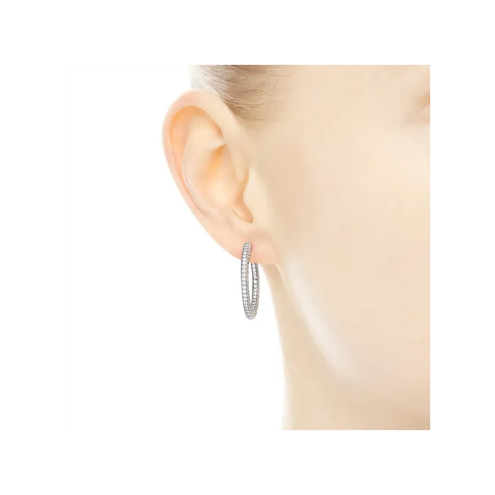 Sparkle and Hearts Hoop Earrings - Image 4