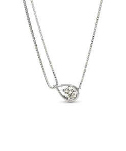 Pandora Infinite 14k White Gold Lab-grown Diamond Double Chain Collier Necklace
