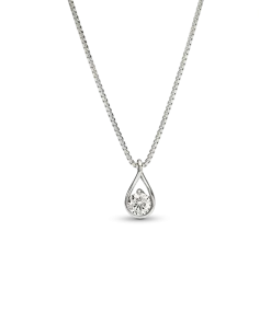 Pandora Infinite 14k White Gold Lab-grown Diamond Pendant Necklace