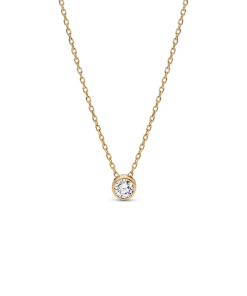 Pandora Era Bezel 14k Gold Lab-grown Diamond Pendant Necklace