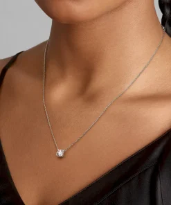 Alternative view of Pandora Era 14k White Gold Lab-grown Diamond Pendant Necklace